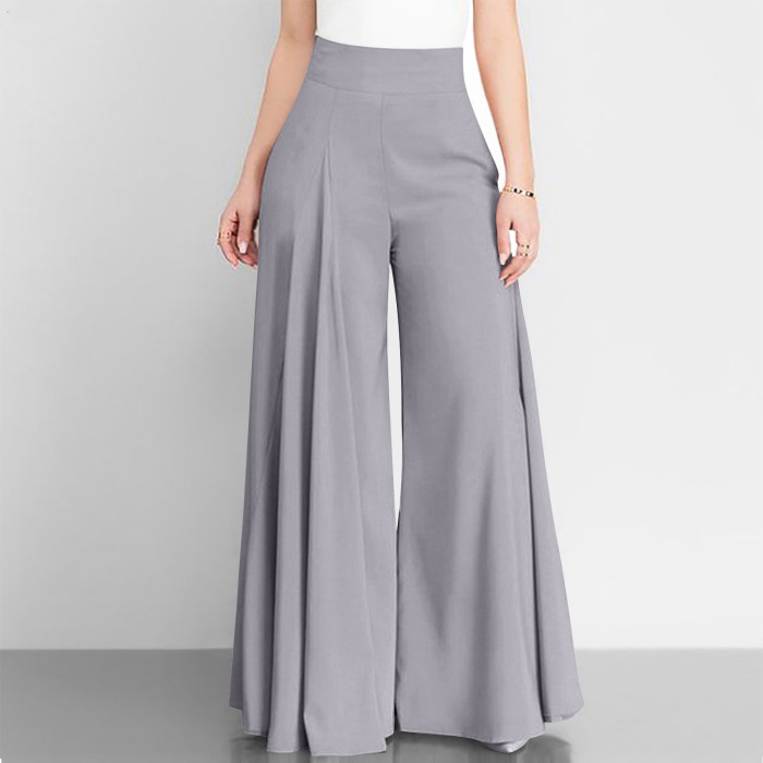✨Office & Street Solid Color High Waist Pleated Palazzo Pants🌷