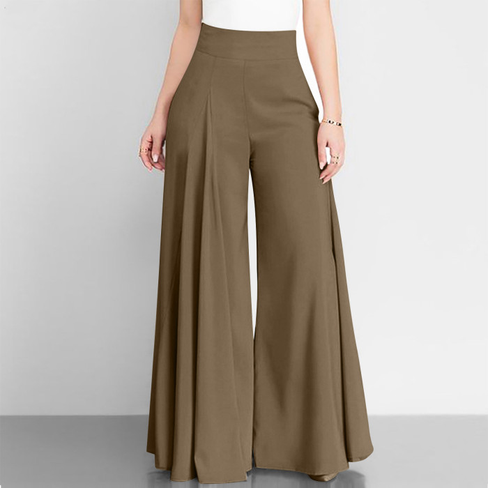 ✨Office & Street Solid Color High Waist Pleated Palazzo Pants🌷