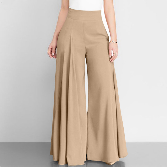 ✨Office & Street Solid Color High Waist Pleated Palazzo Pants🌷