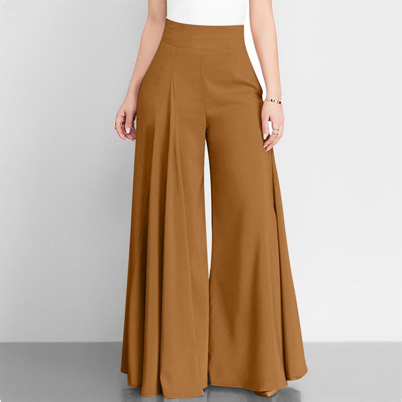 ✨Office & Street Solid Color High Waist Pleated Palazzo Pants🌷