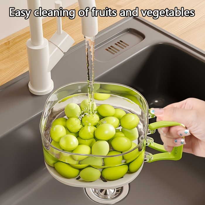 ✨Kitchen & Outdoor 2-in-1 Double Layer Drain Basket🥬