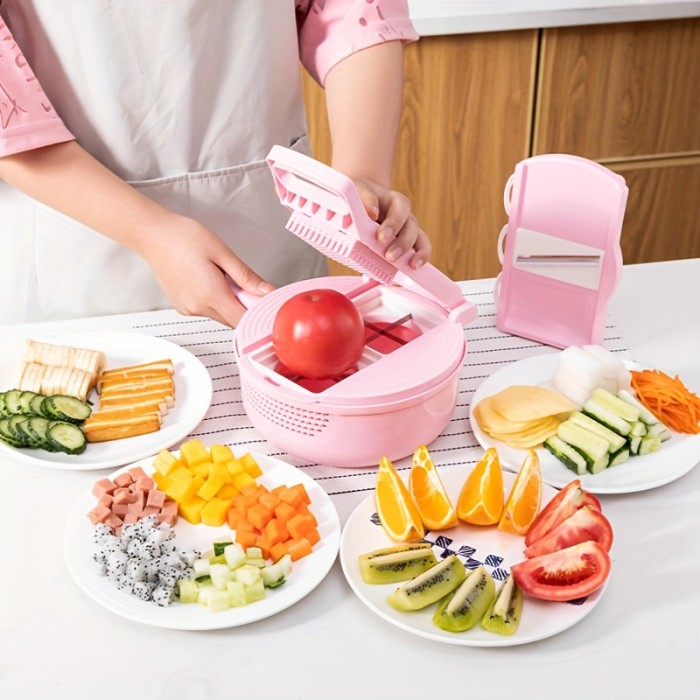 12in 1 Multi-Functional Vegetable Chopper Carrots Potatoes Manually Cut Shred Slicer Radish Grater Kitchen Tools Vegetable Cutter
