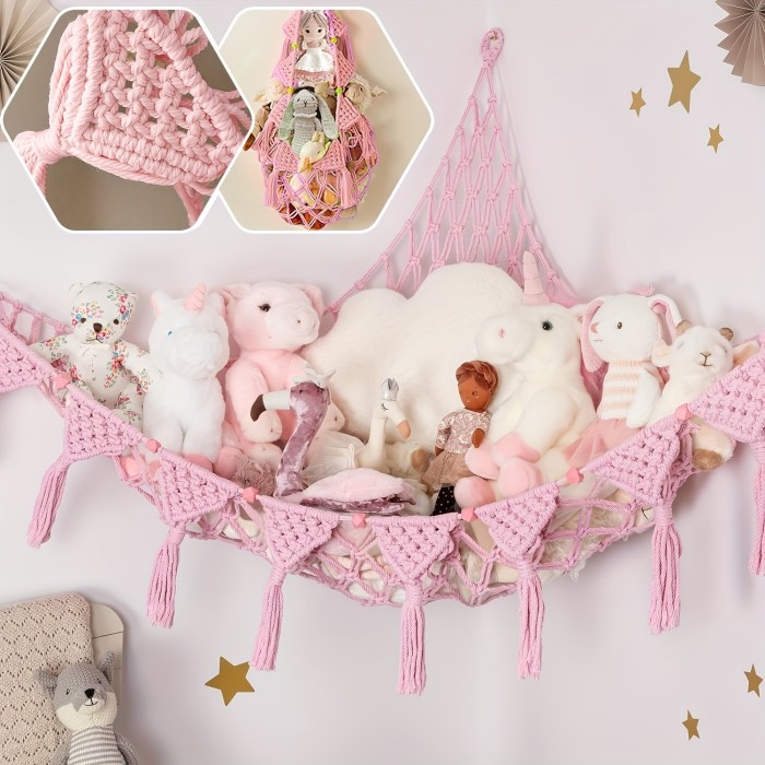 1pc Oversized Mesh Hammock for Plush Toys | Suitable for Various Sizes, Non- Polyester Fabric