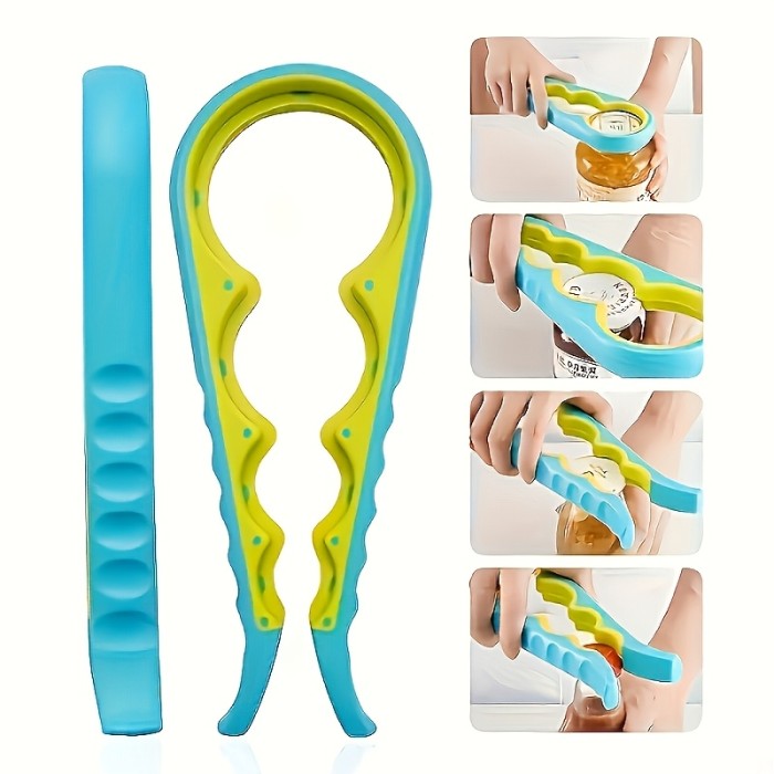 ✨Home & Kitchen 4-in-1 Anti-Slip Can Opener🔵