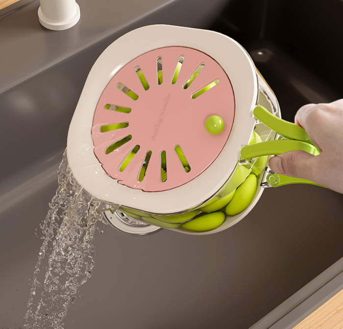✨Kitchen & Outdoor 2-in-1 Double Layer Drain Basket🥬