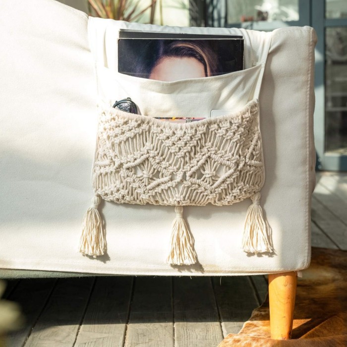 ✨Home & Living Macrame Sofa Armrest Storage Bag🧶