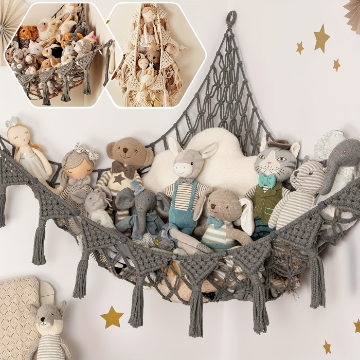 1pc Oversized Mesh Hammock for Plush Toys | Suitable for Various Sizes, Non- Polyester Fabric
