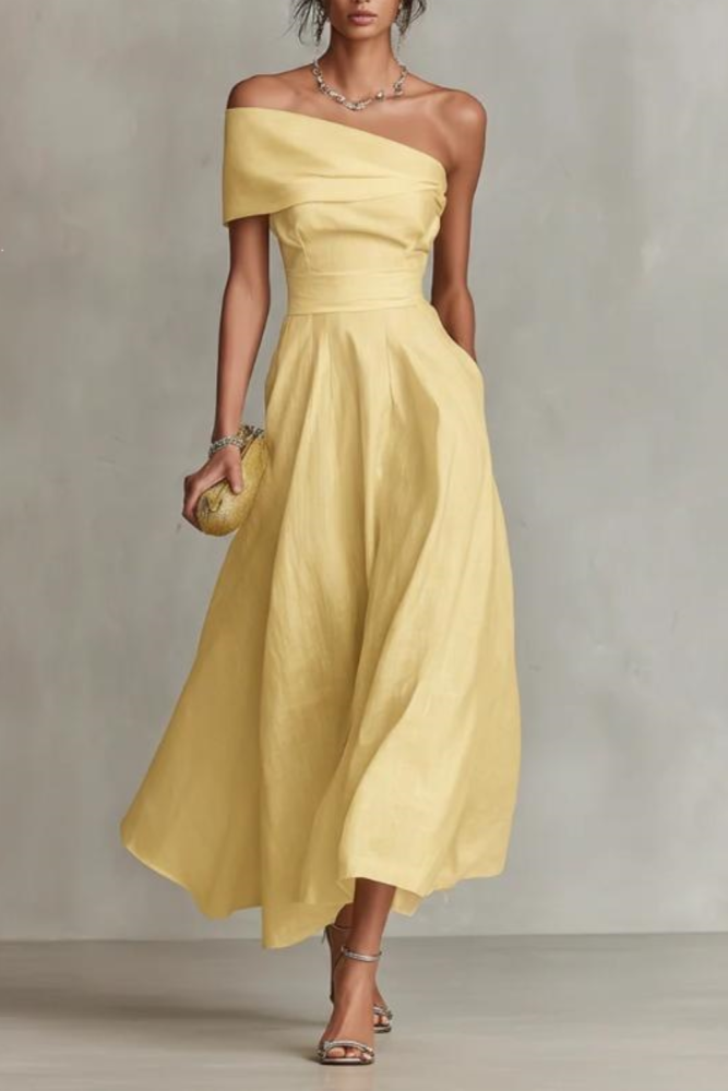 ✨Daily & Dating Waist Cinched Open Back Solid Color Sleeveless Dress💐