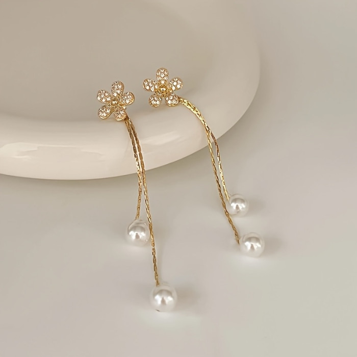 ✨Daily & Party Pearl Tassel Flower Earrings🌷