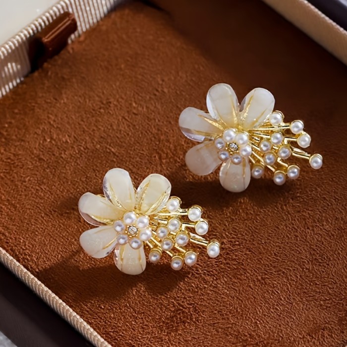 ✨Daily & Banquet French Elegant Flower Drop Earrings🌸