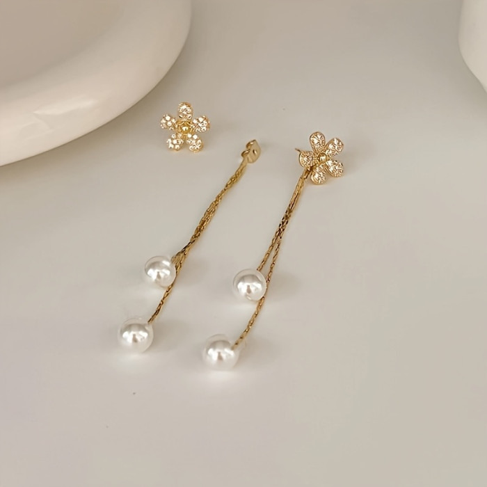 ✨Daily & Party Pearl Tassel Flower Earrings🌷