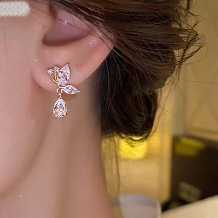 ✨Daily & Dating Bow Glass Inlaid Earrings🎀