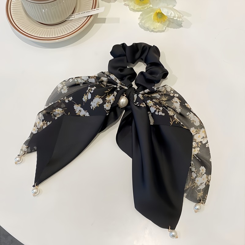 🌸Flower Bow Chiffon Hair Tie | Sweet Hair Accessory for Daily Look