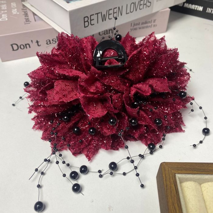 🌸Trendy Flower Hair Clip | Peony Tassel Sequin Barrette for Daily Wear
