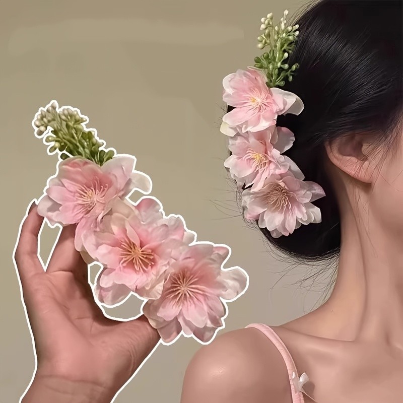 🌸Countryside 3D Pink Floral Side Hair Clip | Daily & Dating Accessory