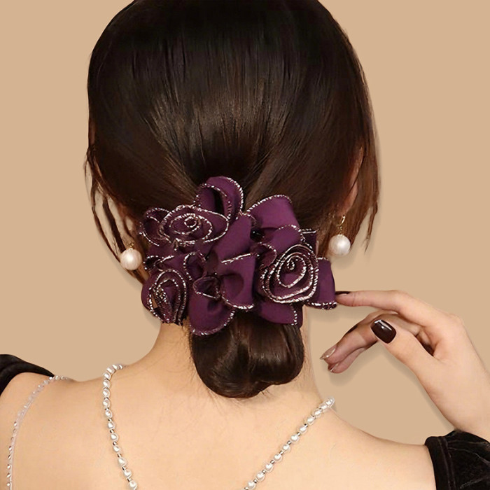 🌿Trendy Floral Scrunchie | Mesh Lace Bohemian Hair Tie for Daily & Party