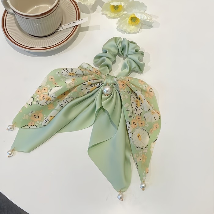 🌸Flower Bow Chiffon Hair Tie | Sweet Hair Accessory for Daily Look