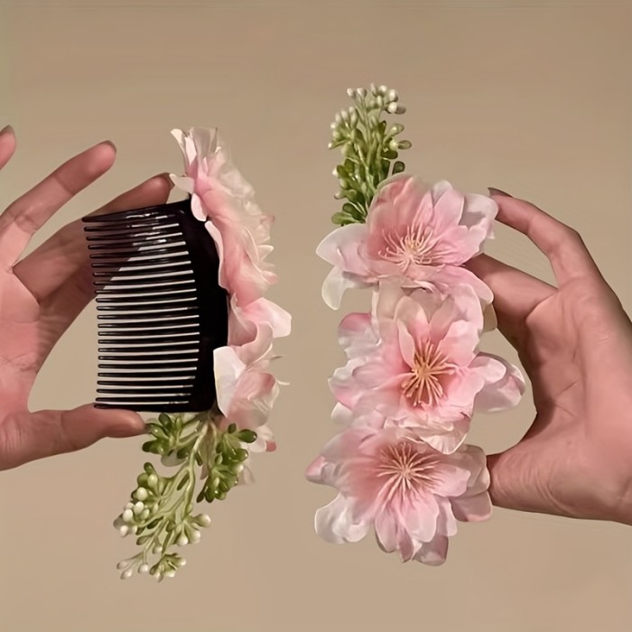 🌸Countryside 3D Pink Floral Side Hair Clip | Daily & Dating Accessory