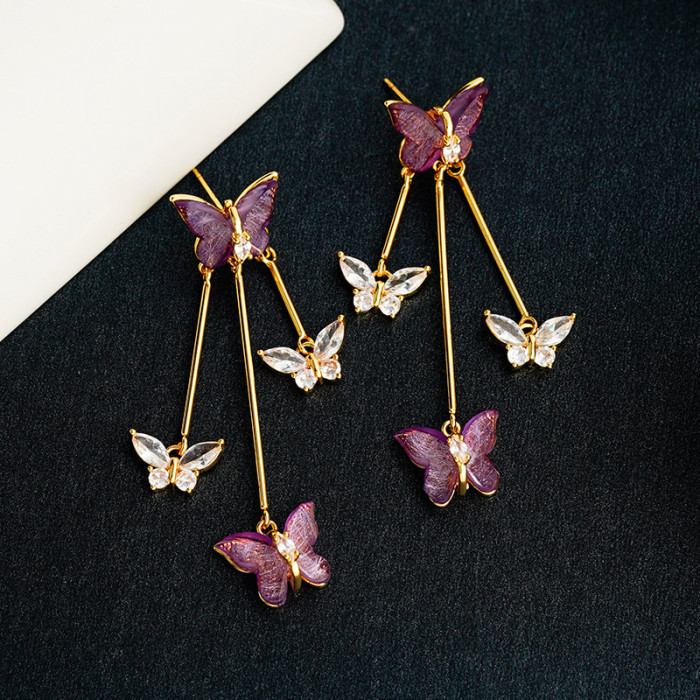 ✨Daily & Party Exquisite Purple Butterfly Stud Earrings🦋