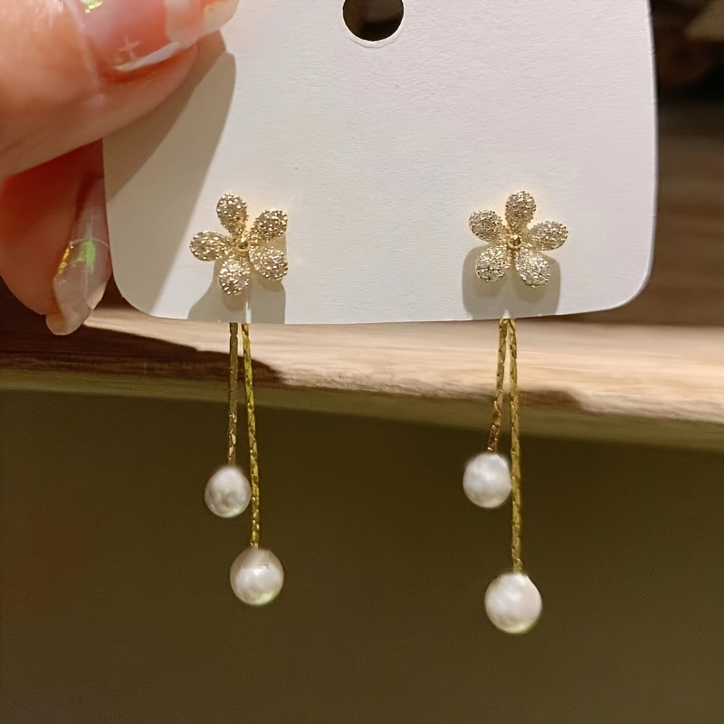 ✨Daily & Party Pearl Tassel Flower Earrings🌷