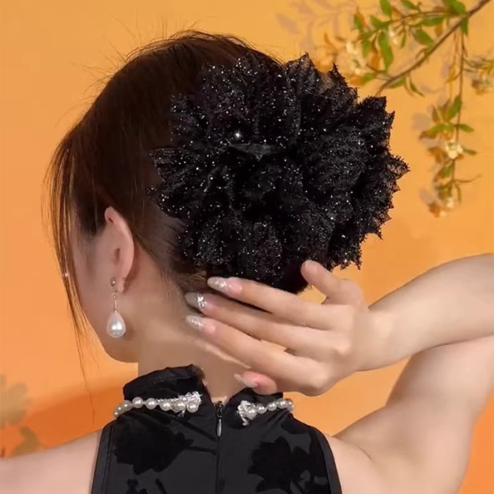 🌸Trendy Flower Hair Clip | Peony Tassel Sequin Barrette for Daily Wear