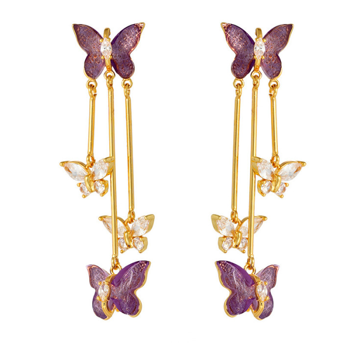 ✨Daily & Party Exquisite Purple Butterfly Stud Earrings🦋