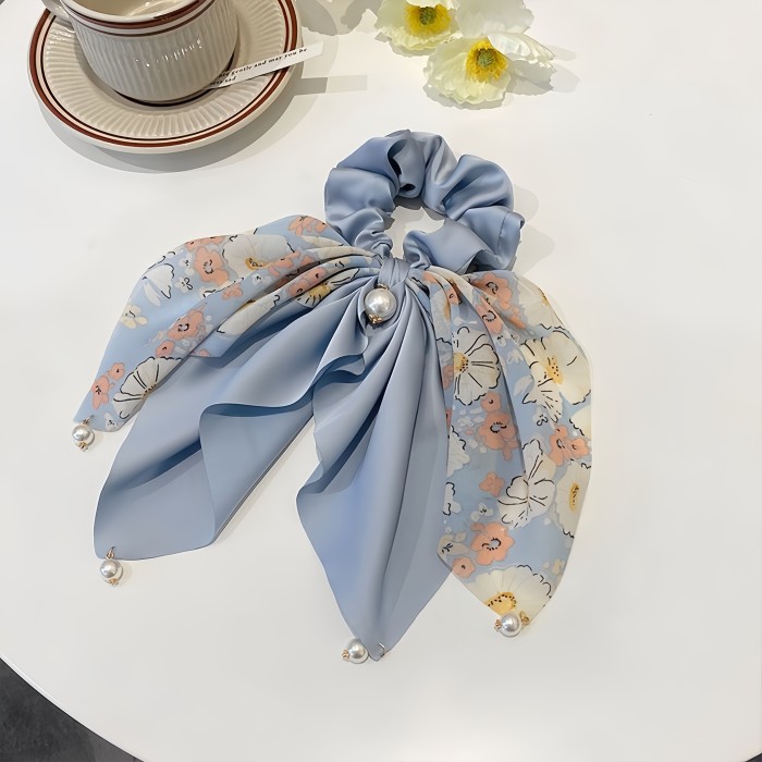 🌸Flower Bow Chiffon Hair Tie | Sweet Hair Accessory for Daily Look