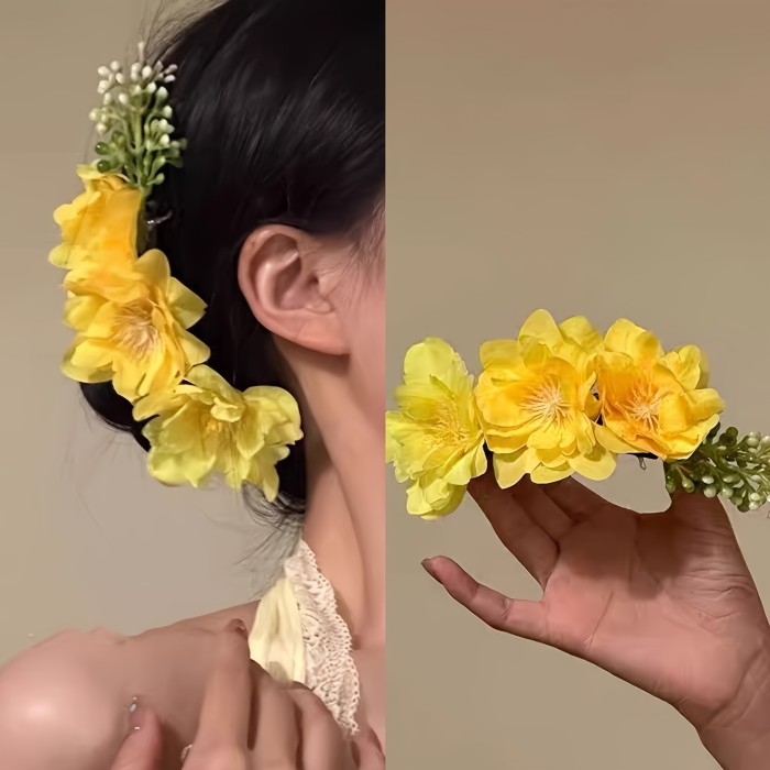 🌸Countryside 3D Pink Floral Side Hair Clip | Daily & Dating Accessory