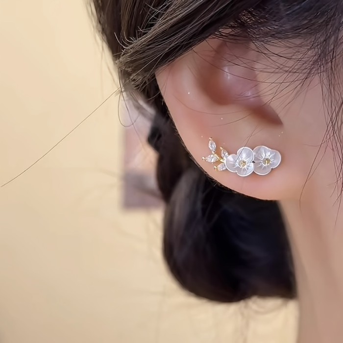 ✨Daily & Party Camellia Plum Stud Earrings🌸