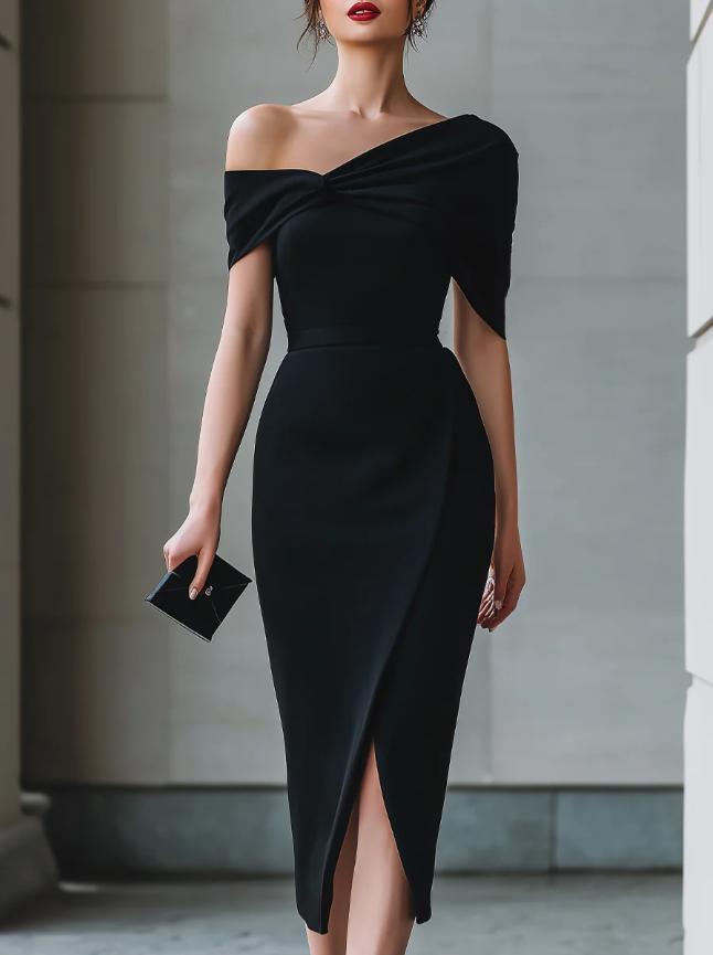 ✨Office & Party Asymmetric Sleeveless Midi Dress🪶