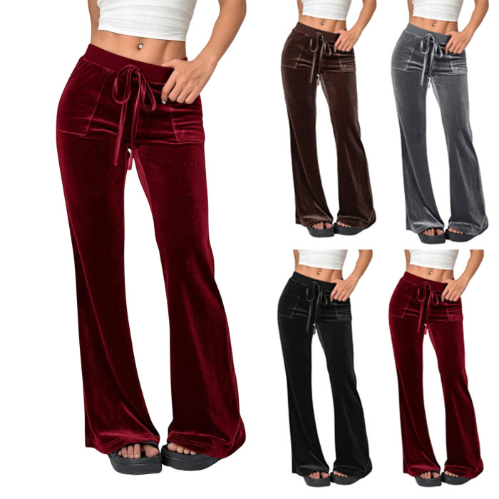 ✨Daily & Casual High Waist Velvet Flared Pants🍂