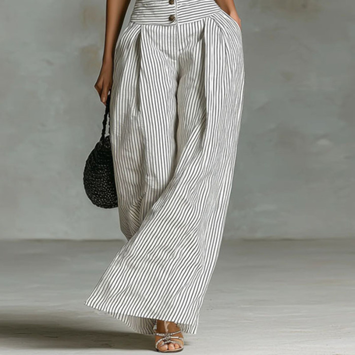 ✨Office & Daily Striped Sleeveless Jumpsuit〰️