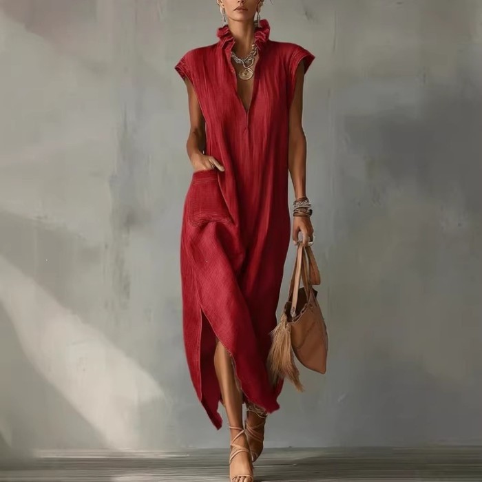 ✨Daily & Casual V-neck Sleeveless Dress🌻