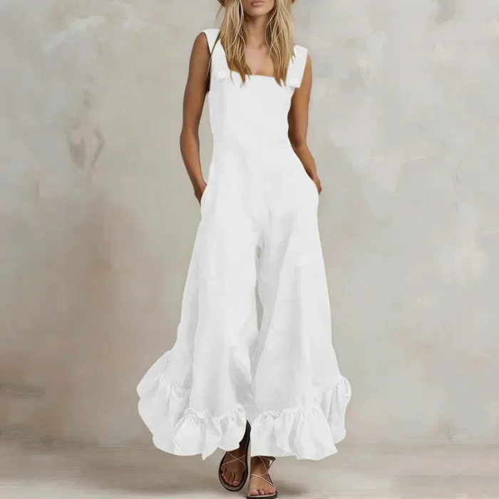 ✨Daily & Casual Square Neck Wide Leg Jumpsuit🤎