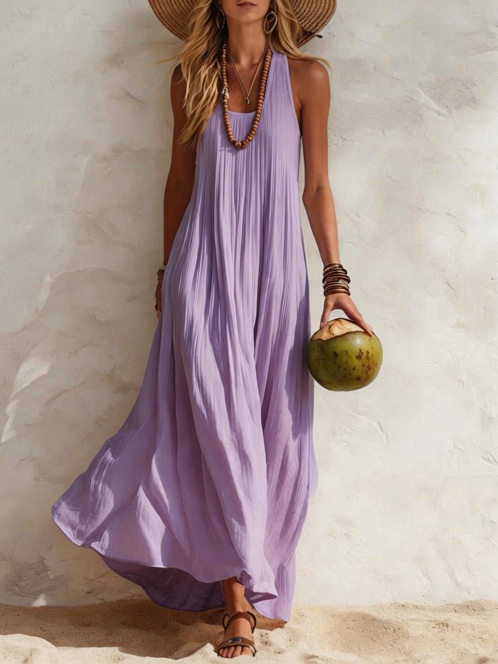 ✨Beach & Party Boho Sleeveless Maxi Dress🌿
