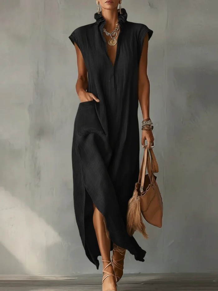✨Daily & Casual V-neck Sleeveless Dress🌻