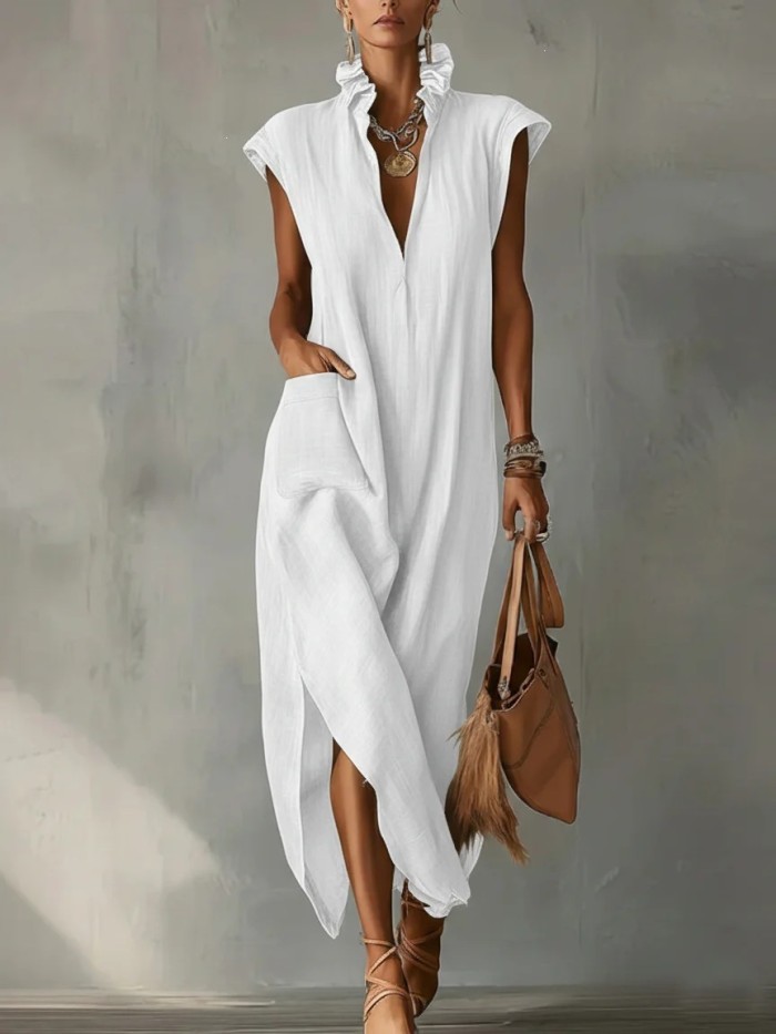 ✨Daily & Casual V-neck Sleeveless Dress🌻