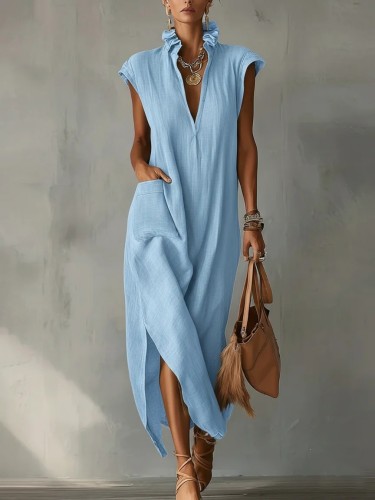 ✨Daily & Casual V-neck Sleeveless Dress🌻