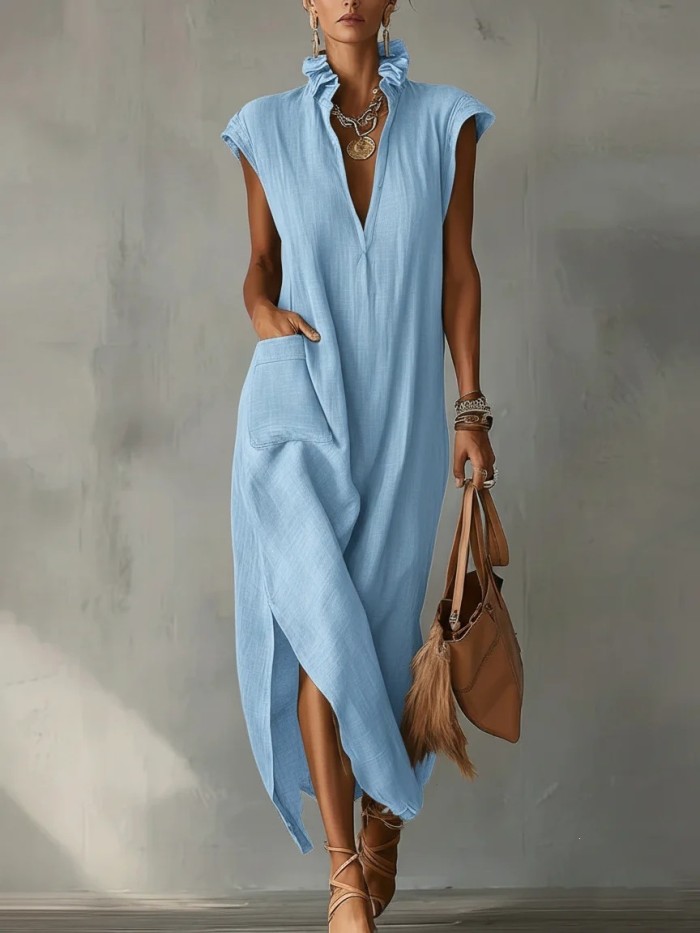 ✨Daily & Casual V-neck Sleeveless Dress🌻