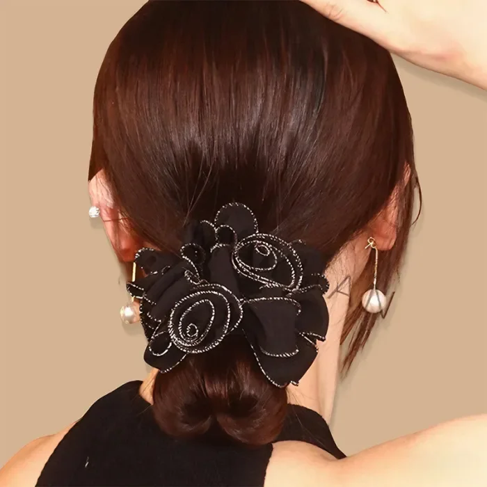 🌿Trendy Floral Scrunchie | Mesh Lace Bohemian Hair Tie for Daily & Party