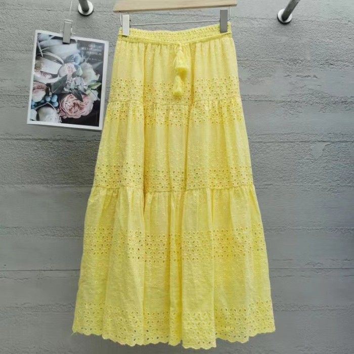 🧚Lace Spliced Solid Skirt | High Waist Loose Style for Holiday & Party