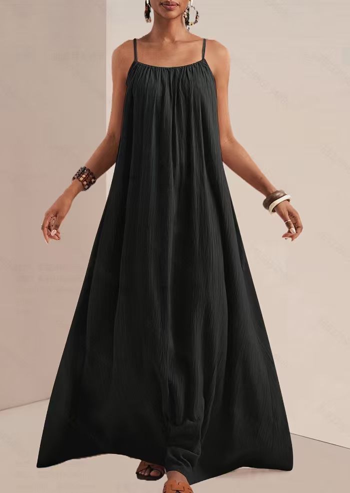 💃Solid Color Slip Maxi Dress | Slim Fit Dress for Daily & Casual