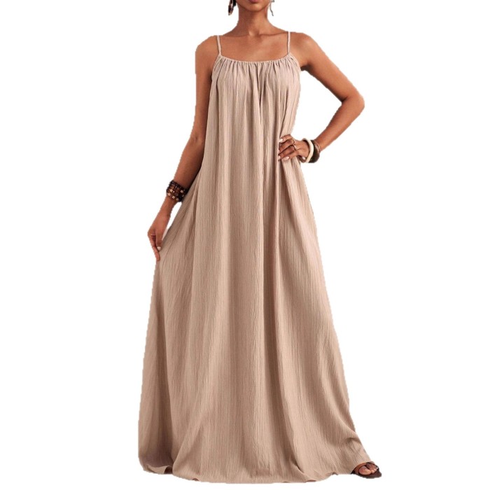 💃Solid Color Slip Maxi Dress | Slim Fit Dress for Daily & Casual