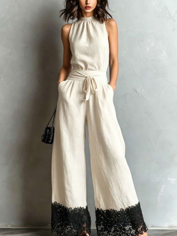 ☀️Sleeveless Solid Loose Jumpsuit | Street & Daily Summer Outfit
