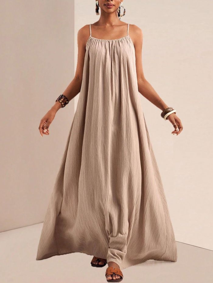 💃Solid Color Slip Maxi Dress | Slim Fit Dress for Daily & Casual