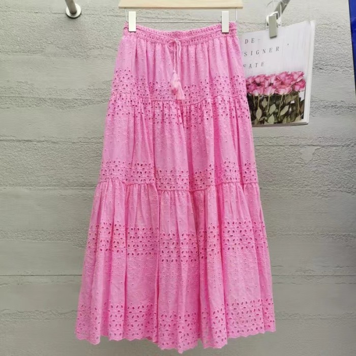 🧚Lace Spliced Solid Skirt | High Waist Loose Style for Holiday & Party