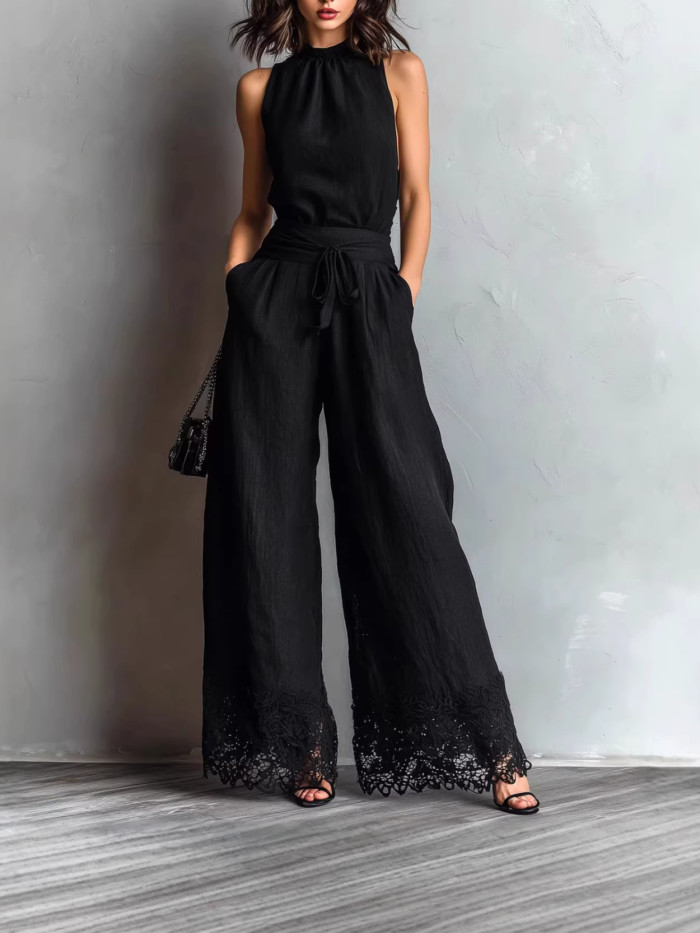 ☀️Sleeveless Solid Loose Jumpsuit | Street & Daily Summer Outfit