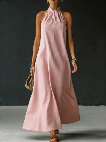 ✨Solid Off-Shoulder Cross Front Sleeveless Maxi Dress | Dating & Party Outfit