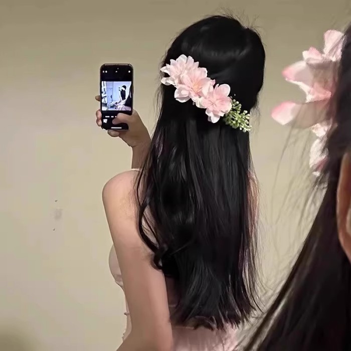 🌸Countryside 3D Pink Floral Side Hair Clip | Daily & Dating Accessory