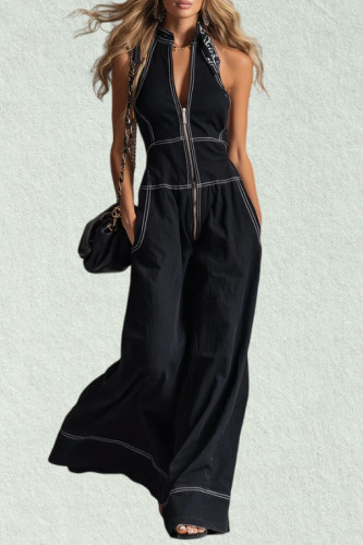 🤍Women Stand Collar Sleeveless Loose Jumpsuit for Commute & Daily Outings✨